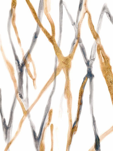 Runnel IX White Modern Wood Framed Art Print with Double Matting by Vess, June Erica