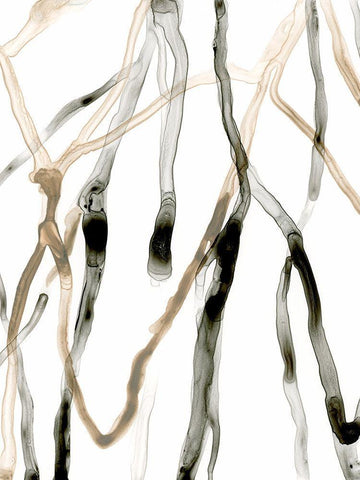 Runnel XI White Modern Wood Framed Art Print with Double Matting by Vess, June Erica