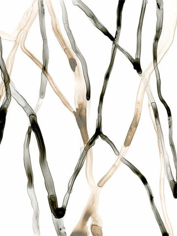 Runnel XII White Modern Wood Framed Art Print with Double Matting by Vess, June Erica