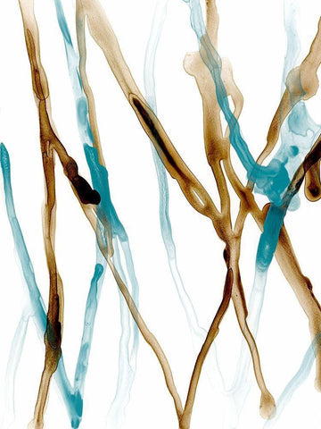 Runnel XVII Black Ornate Wood Framed Art Print with Double Matting by Vess, June Erica