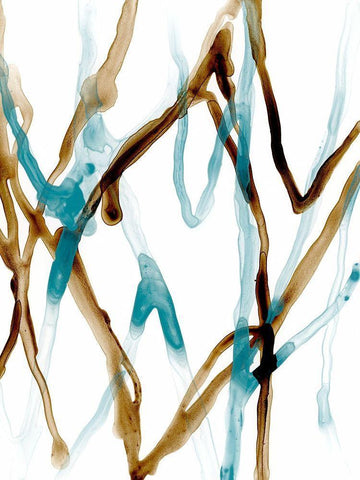 Runnel XVIII Black Ornate Wood Framed Art Print with Double Matting by Vess, June Erica