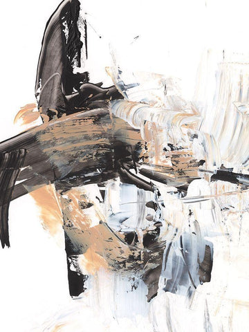 Ruckus I White Modern Wood Framed Art Print with Double Matting by Harper, Ethan