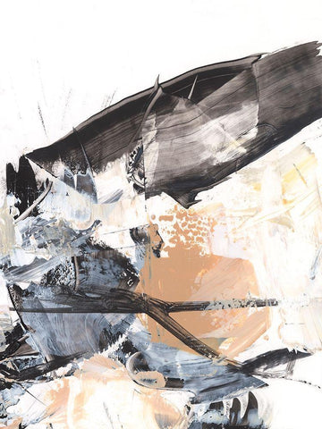 Ruckus IV Black Ornate Wood Framed Art Print with Double Matting by Harper, Ethan