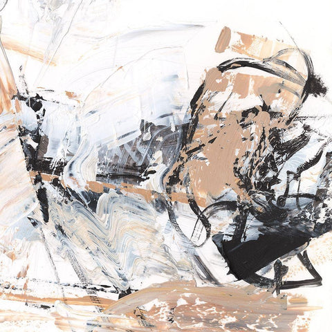 Ruckus VI White Modern Wood Framed Art Print with Double Matting by Harper, Ethan