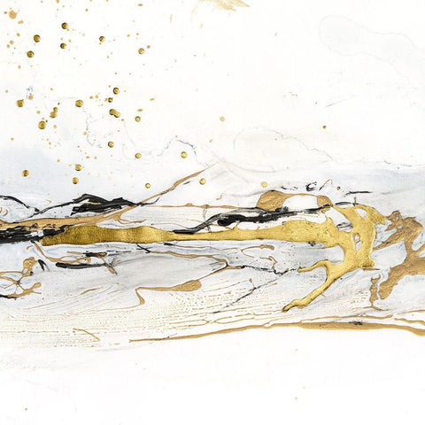 Golden Kelp II White Modern Wood Framed Art Print with Double Matting by Harper, Ethan