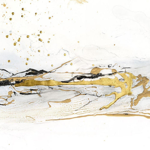 Golden Kelp II Black Modern Wood Framed Art Print by Harper, Ethan