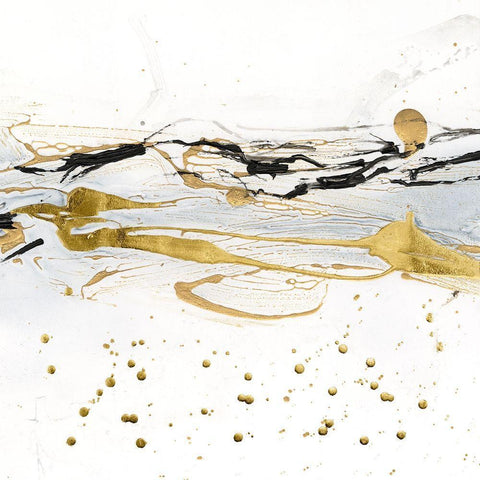 Golden Kelp IV Black Ornate Wood Framed Art Print with Double Matting by Harper, Ethan