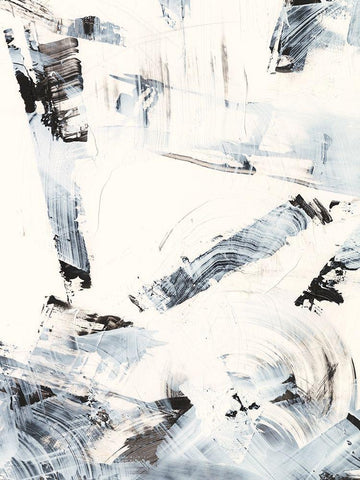 Fractured Ice II White Modern Wood Framed Art Print with Double Matting by Harper, Ethan