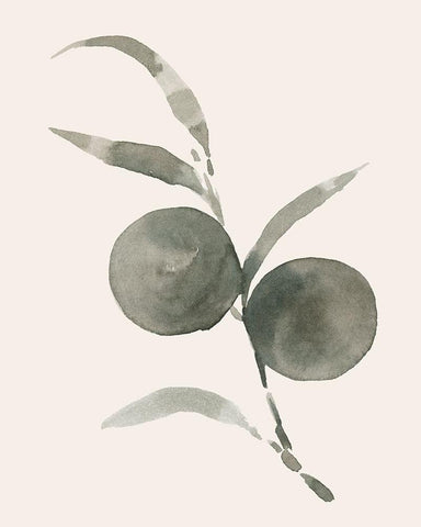 Twilight Oranges II Black Ornate Wood Framed Art Print with Double Matting by Caroline, Emma