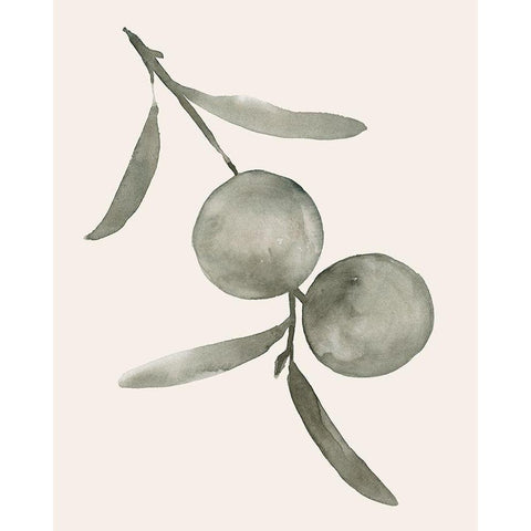 Twilight Oranges III Black Modern Wood Framed Art Print by Caroline, Emma