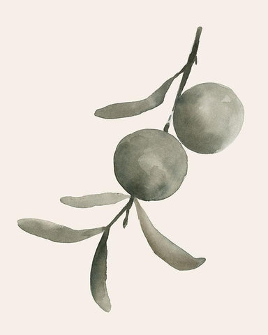 Twilight Oranges IV Black Ornate Wood Framed Art Print with Double Matting by Caroline, Emma