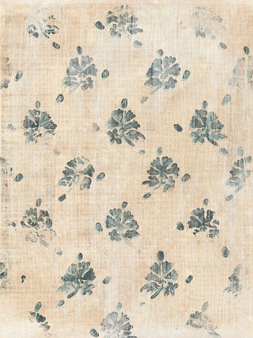 Vintage Blockprint II White Modern Wood Framed Art Print with Double Matting by Vess, June Erica