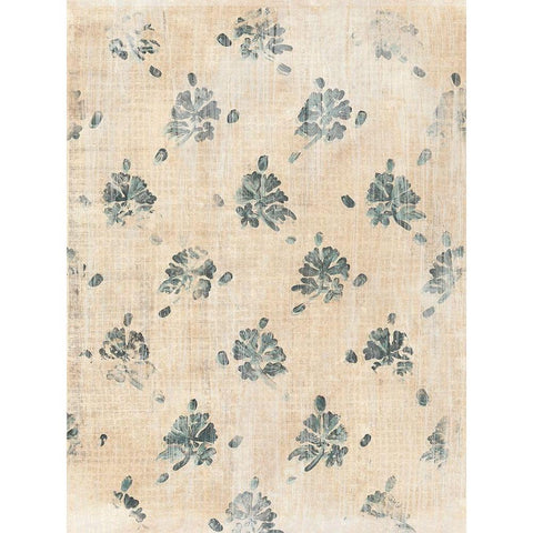 Vintage Blockprint II Black Modern Wood Framed Art Print by Vess, June Erica