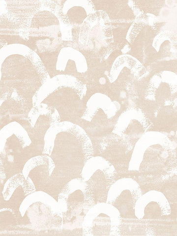 Earth Etching II White Modern Wood Framed Art Print with Double Matting by Vess, June Erica