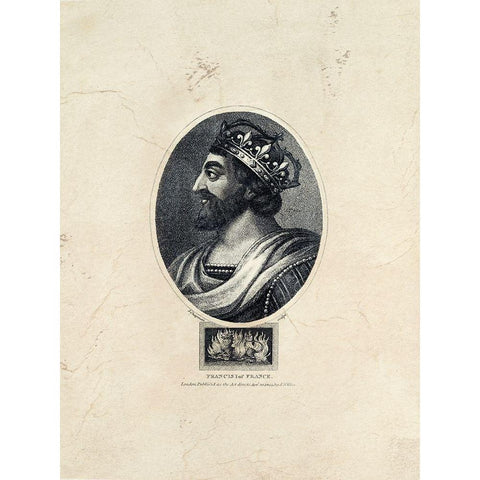 Royal Portraits VI Black Modern Wood Framed Art Print with Double Matting by Unknown