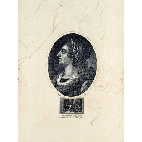 Royal Portraits IX Black Modern Wood Framed Art Print with Double Matting by Unknown