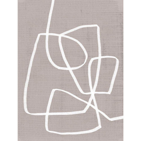 Linen Roundabout I Black Modern Wood Framed Art Print by Vess, June Erica