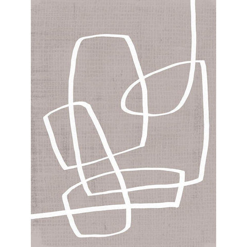 Linen Roundabout II Black Modern Wood Framed Art Print by Vess, June Erica