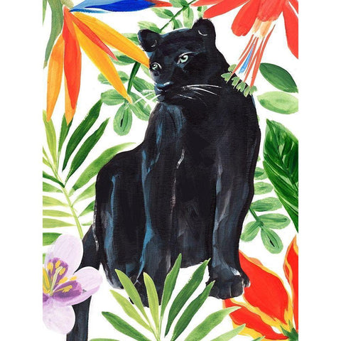 Panthers Paradise I Gold Ornate Wood Framed Art Print with Double Matting by Warren, Annie