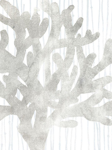 Quiet Coral I White Modern Wood Framed Art Print with Double Matting by Vess, June Erica