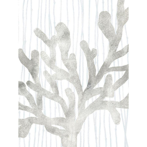 Quiet Coral II Black Modern Wood Framed Art Print by Vess, June Erica