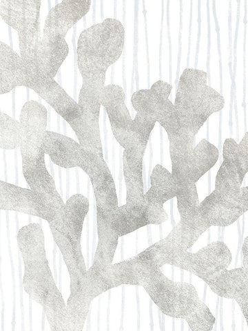 Quiet Coral IV White Modern Wood Framed Art Print with Double Matting by Vess, June Erica