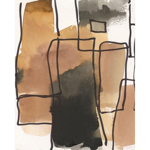 Retro Vibe II Black Modern Wood Framed Art Print with Double Matting by Dixon, Samuel