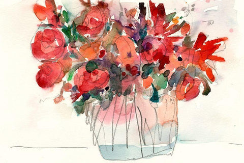 The Small Bunch I Black Ornate Wood Framed Art Print with Double Matting by Dixon, Samuel