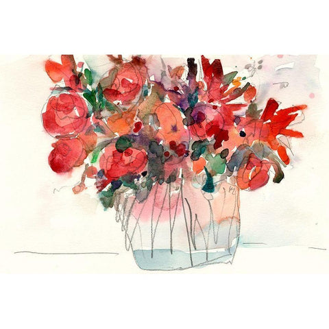 The Small Bunch I White Modern Wood Framed Art Print by Dixon, Samuel