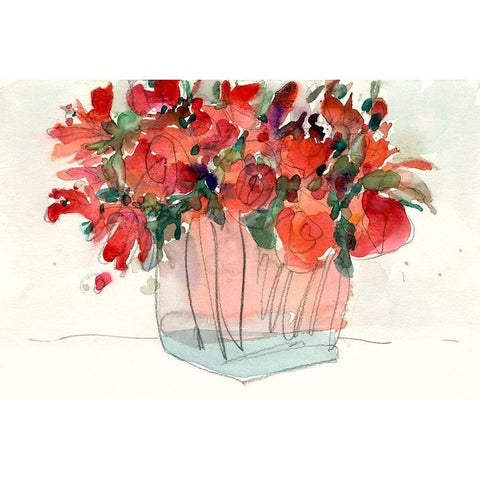 The Small Bunch II White Modern Wood Framed Art Print by Dixon, Samuel