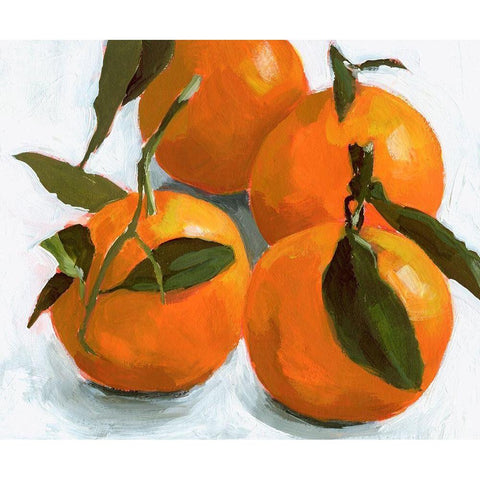 Citrus Grouping II White Modern Wood Framed Art Print by Barnes, Victoria