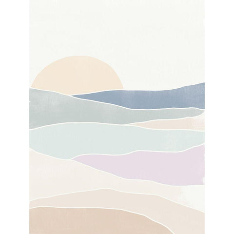 Wave Tableau I Black Modern Wood Framed Art Print by Vess, June Erica