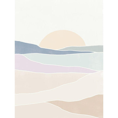 Wave Tableau II White Modern Wood Framed Art Print by Vess, June Erica