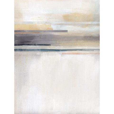 Sandy Coast I Black Modern Wood Framed Art Print with Double Matting by Evans, Brittany