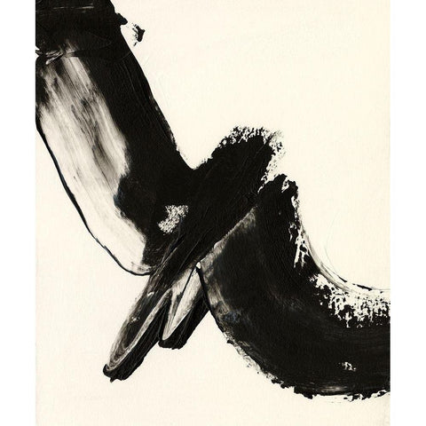 Black Expression I White Modern Wood Framed Art Print by Moore, Regina