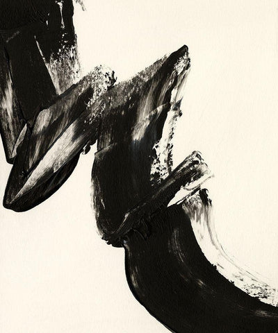 Black Expression II Black Ornate Wood Framed Art Print with Double Matting by Moore, Regina