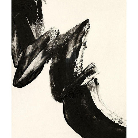 Black Expression II Black Modern Wood Framed Art Print with Double Matting by Moore, Regina