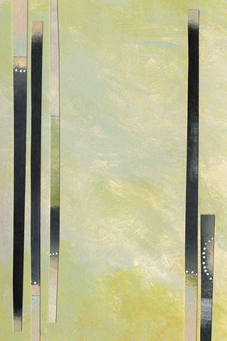 Neutral Assemblage II White Modern Wood Framed Art Print with Double Matting by Moore, Regina
