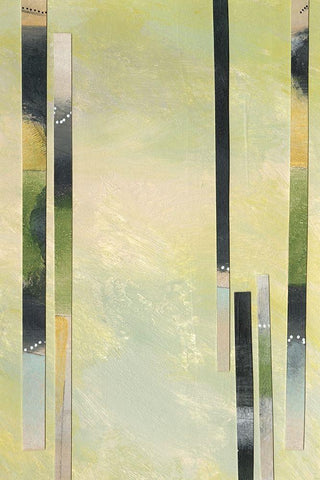 Neutral Assemblage IV White Modern Wood Framed Art Print with Double Matting by Moore, Regina