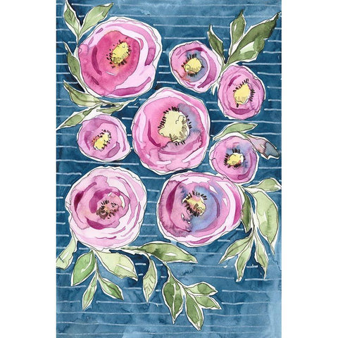 Floral Radiance I White Modern Wood Framed Art Print by Moore, Regina