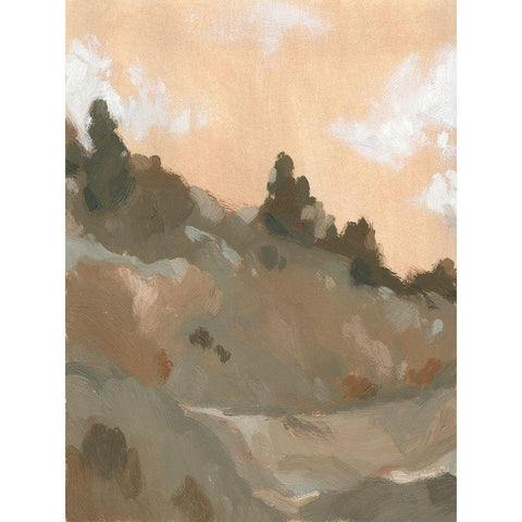 Hillside Walking Path II Black Modern Wood Framed Art Print by Green, Jacob