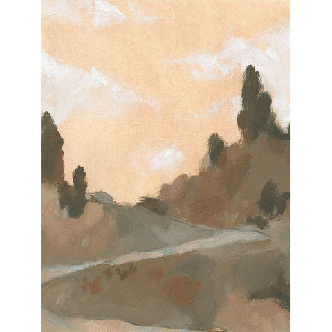 Hillside Walking Path V Black Modern Wood Framed Art Print with Double Matting by Green, Jacob