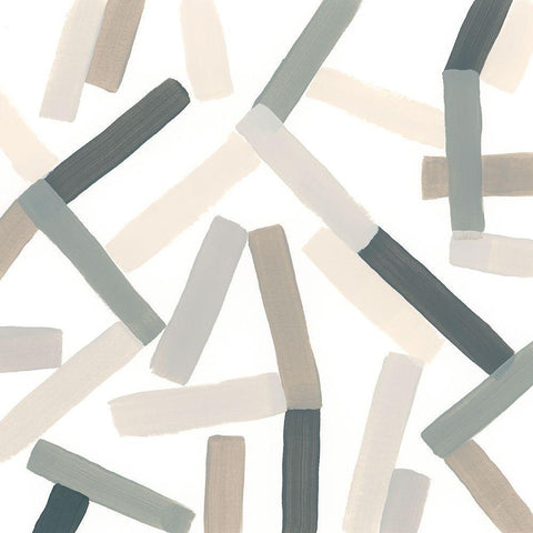 Matchstick Jumble IV Black Modern Wood Framed Art Print with Double Matting by Vess, June Erica