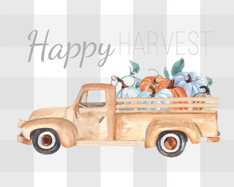 Happy Harvest I Black Ornate Wood Framed Art Print with Double Matting by Warren, Annie