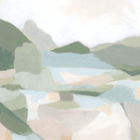 Tonal Vista I Gold Ornate Wood Framed Art Print with Double Matting by Vess, June Erica