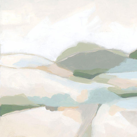 Tonal Vista III White Modern Wood Framed Art Print with Double Matting by Vess, June Erica