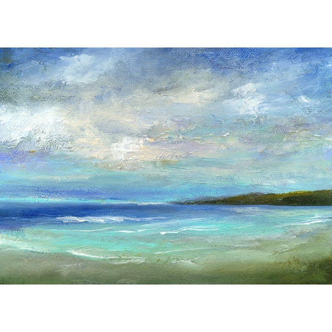 Island Inlet Gold Ornate Wood Framed Art Print with Double Matting by Finch, Sheila