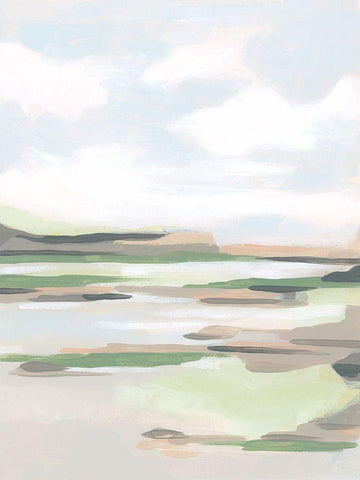 Mesa Verde I White Modern Wood Framed Art Print with Double Matting by Vess, June Erica