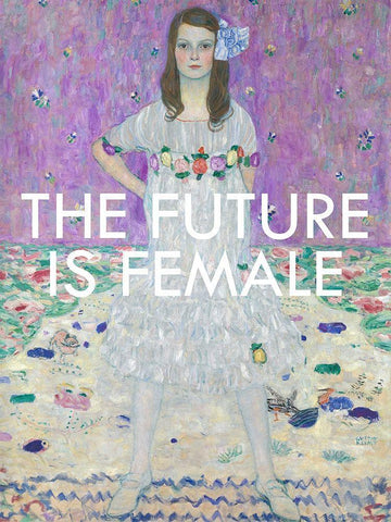 Masterful Snark - The Future is Female Black Ornate Wood Framed Art Print with Double Matting by Parker, Jennifer Paxton