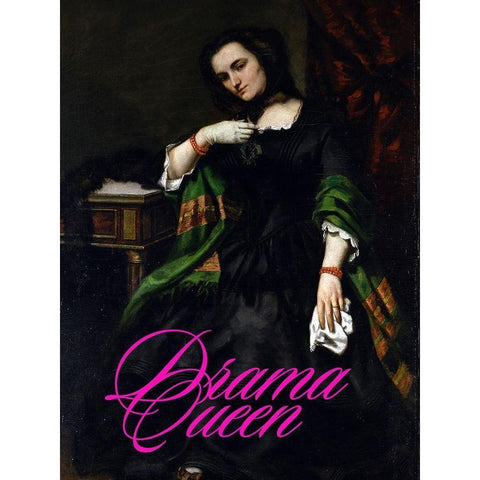 Masterful Snark - Drama Queen White Modern Wood Framed Art Print by Parker, Jennifer Paxton